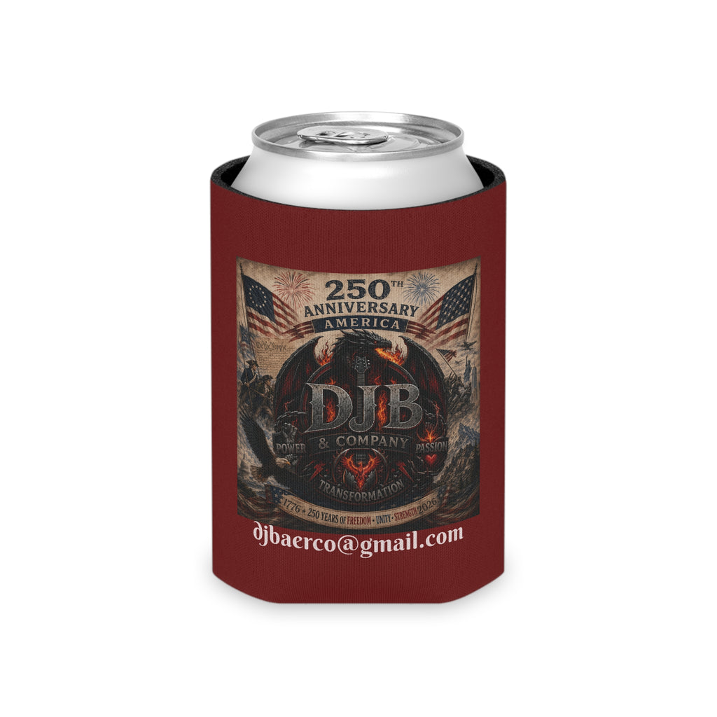 250th Anniversary DJB Eagle Can Cooler — Patriotic Americana Beer Koozie