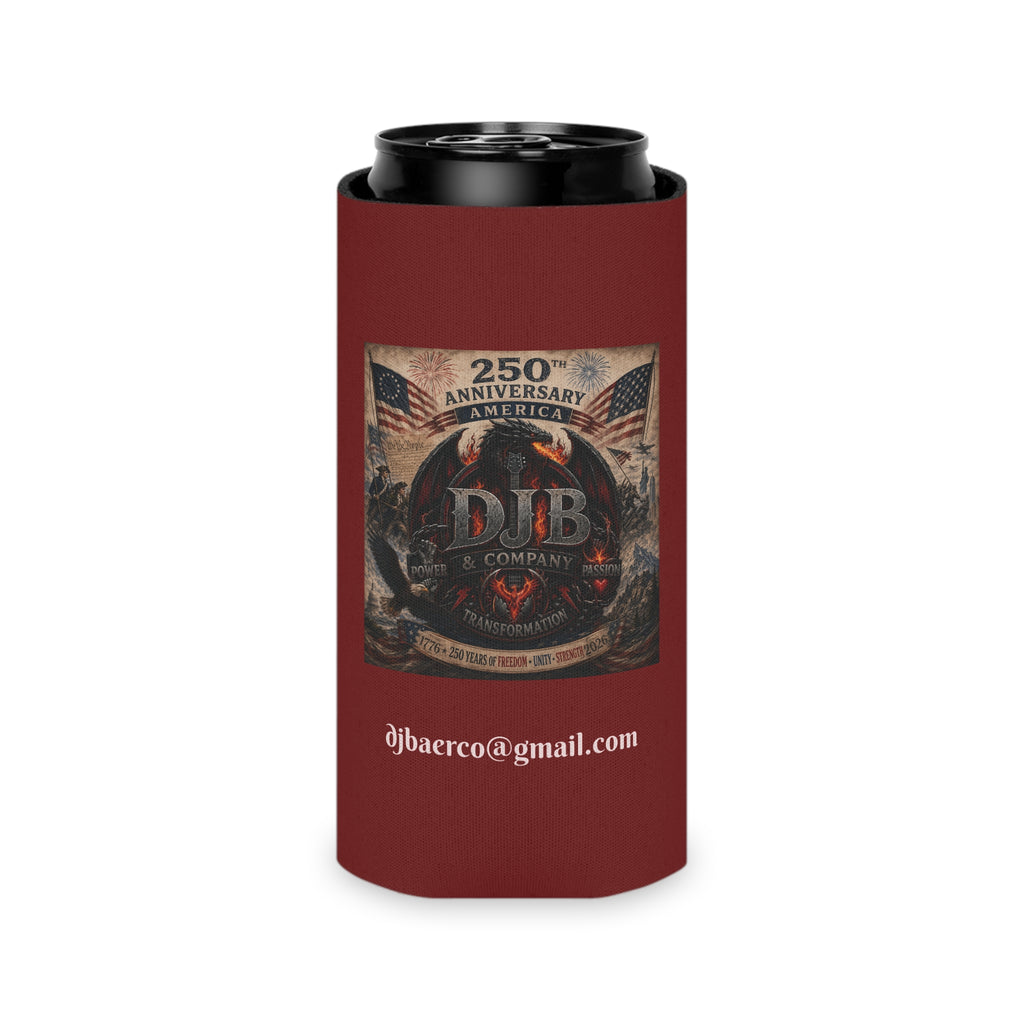 250th Anniversary DJB Eagle Can Cooler — Patriotic Americana Beer Koozie