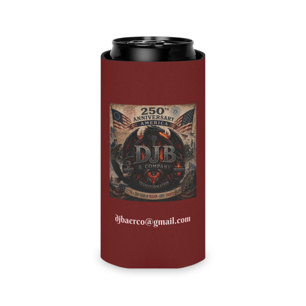 250th Anniversary DJB Eagle Can Cooler — Patriotic Americana Beer Koozie