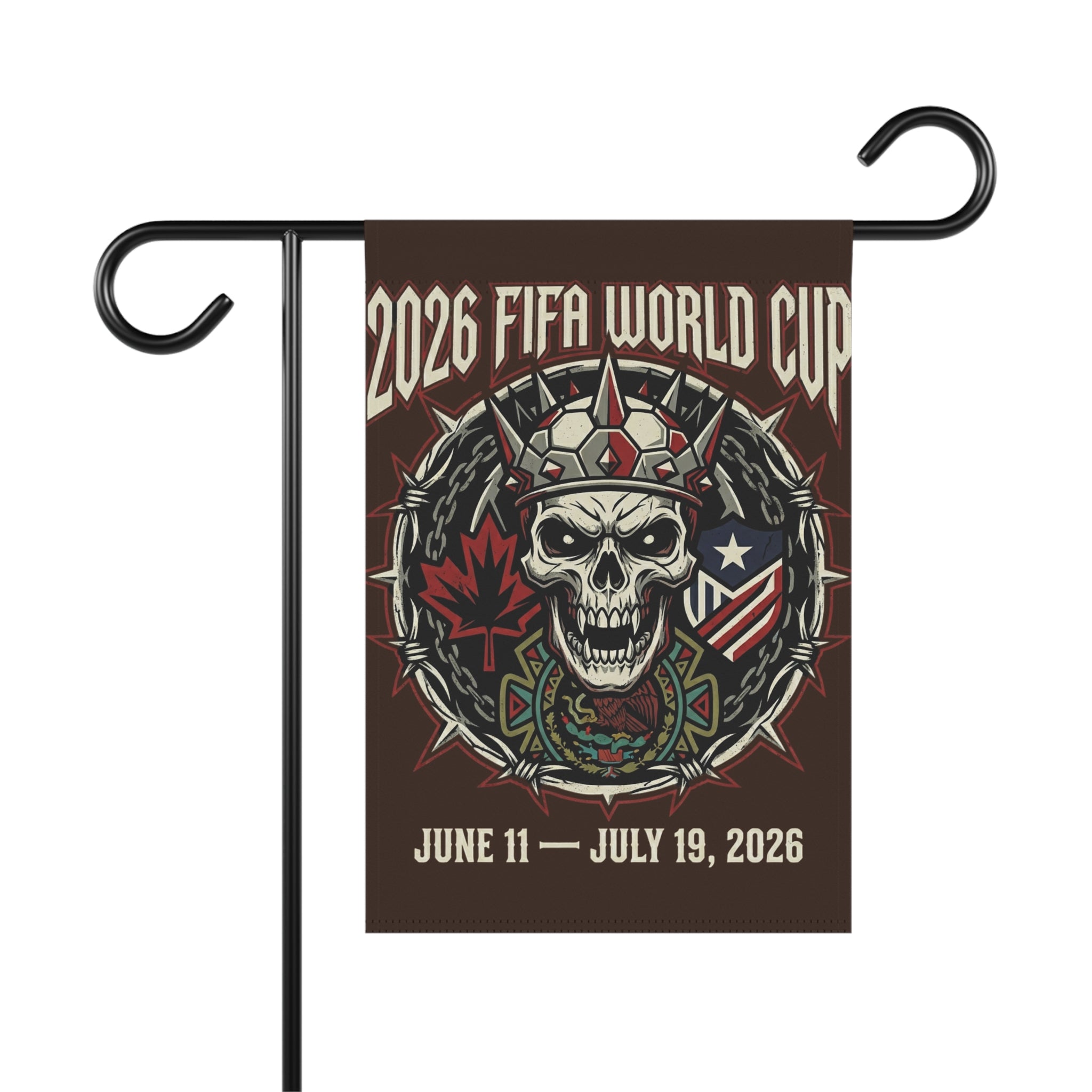 Garden Flag — 2026 FIFA World Cup Skull Crown Garden Banner (June 11–July 19, 2026)