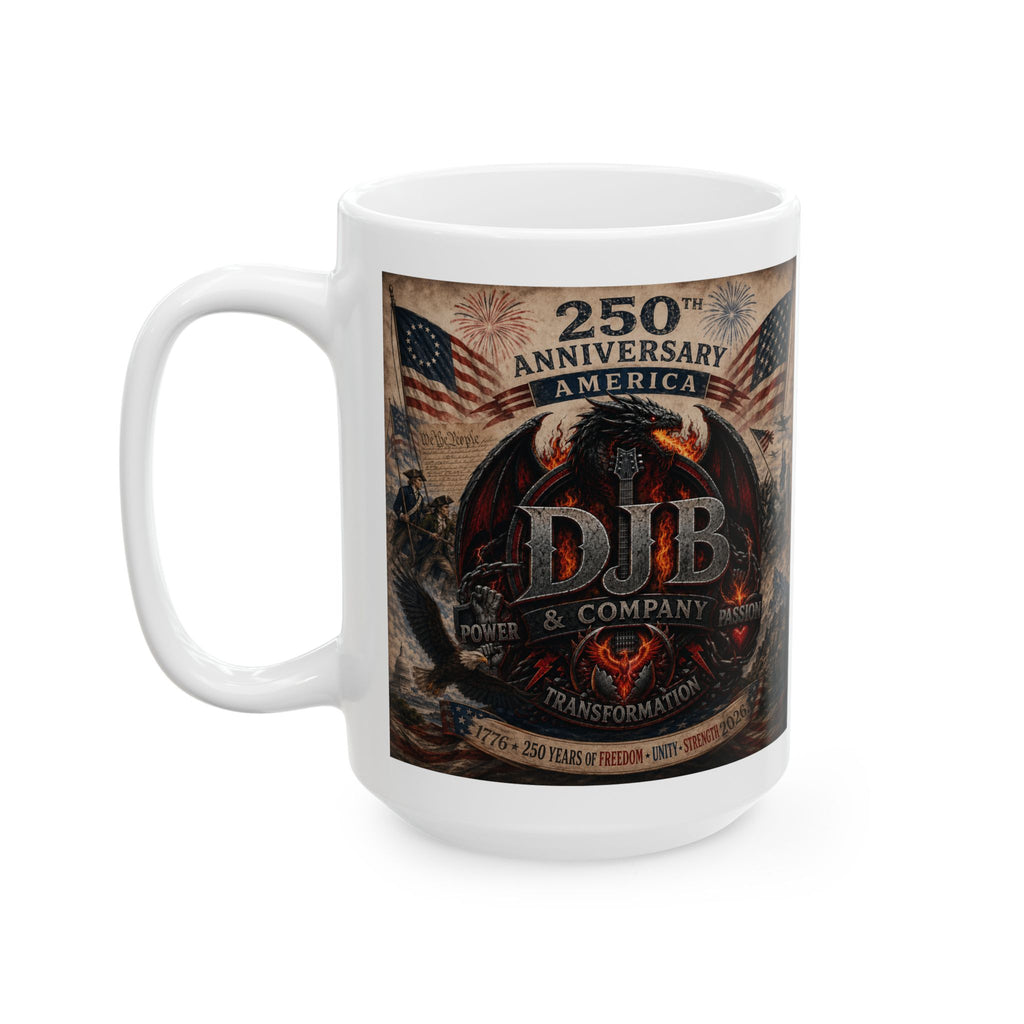 American Patriot Ceramic Mug — Eagle, Flag & 'BORN' Vintage Military Tribute (11oz/15oz)