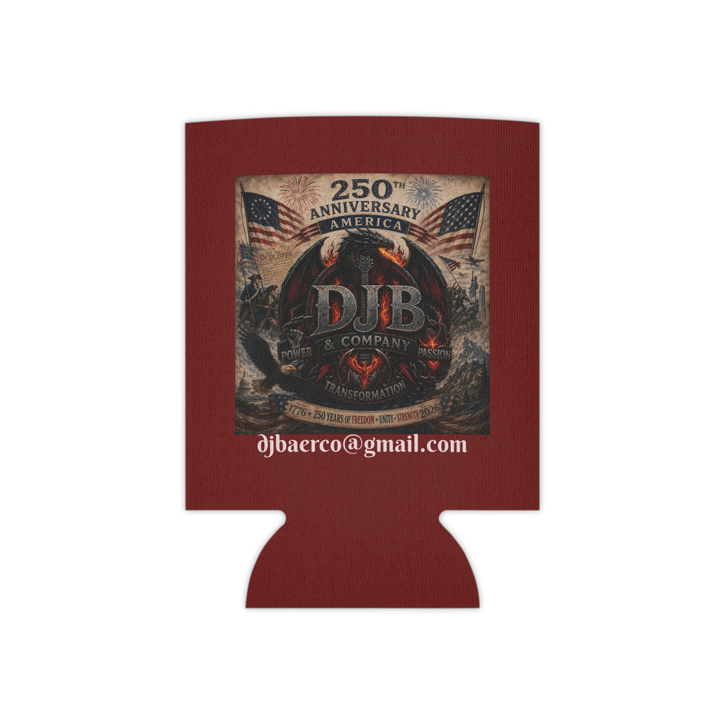 250th Anniversary DJB Eagle Can Cooler — Patriotic Americana Beer Koozie