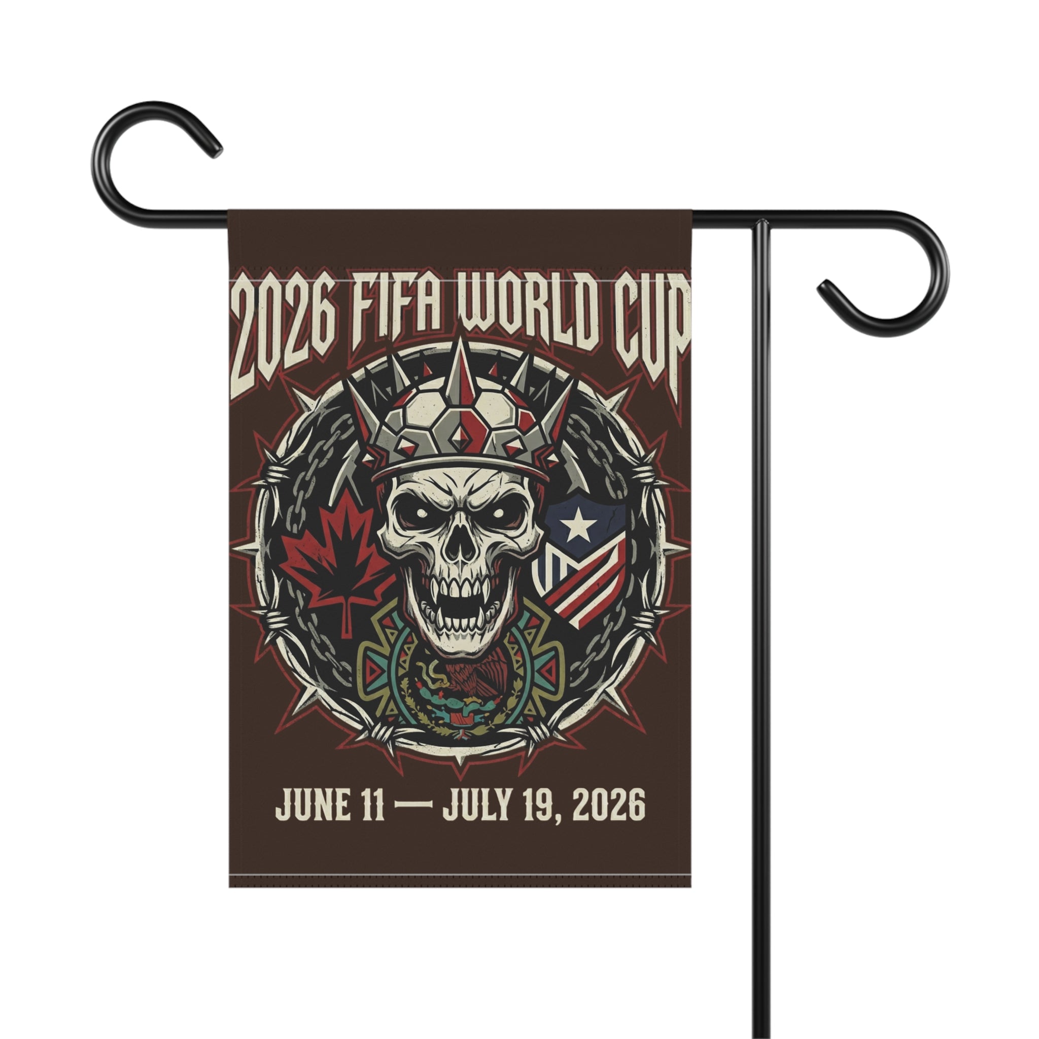 Garden Flag — 2026 FIFA World Cup Skull Crown Garden Banner (June 11–July 19, 2026)