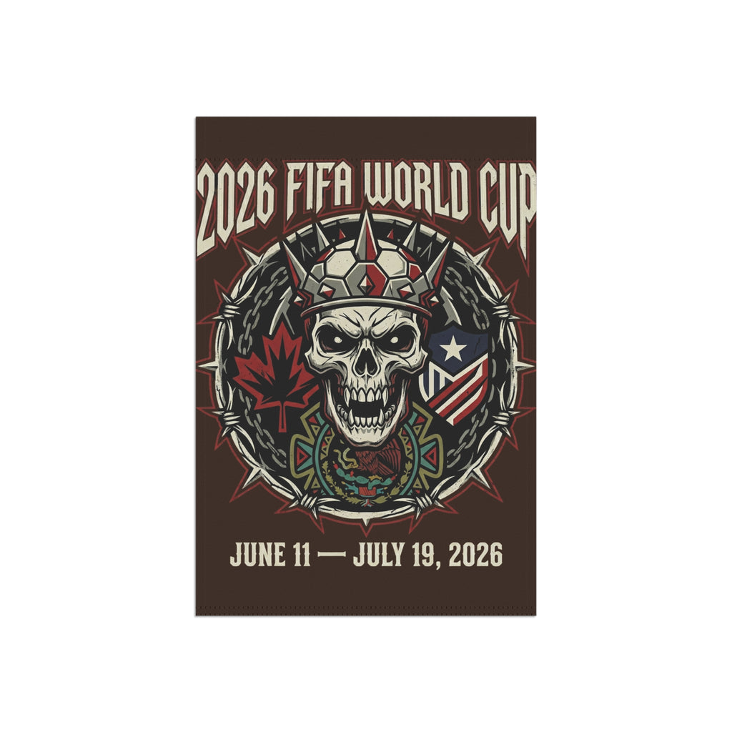 Garden Flag — 2026 FIFA World Cup Skull Crown Garden Banner (June 11–July 19, 2026)