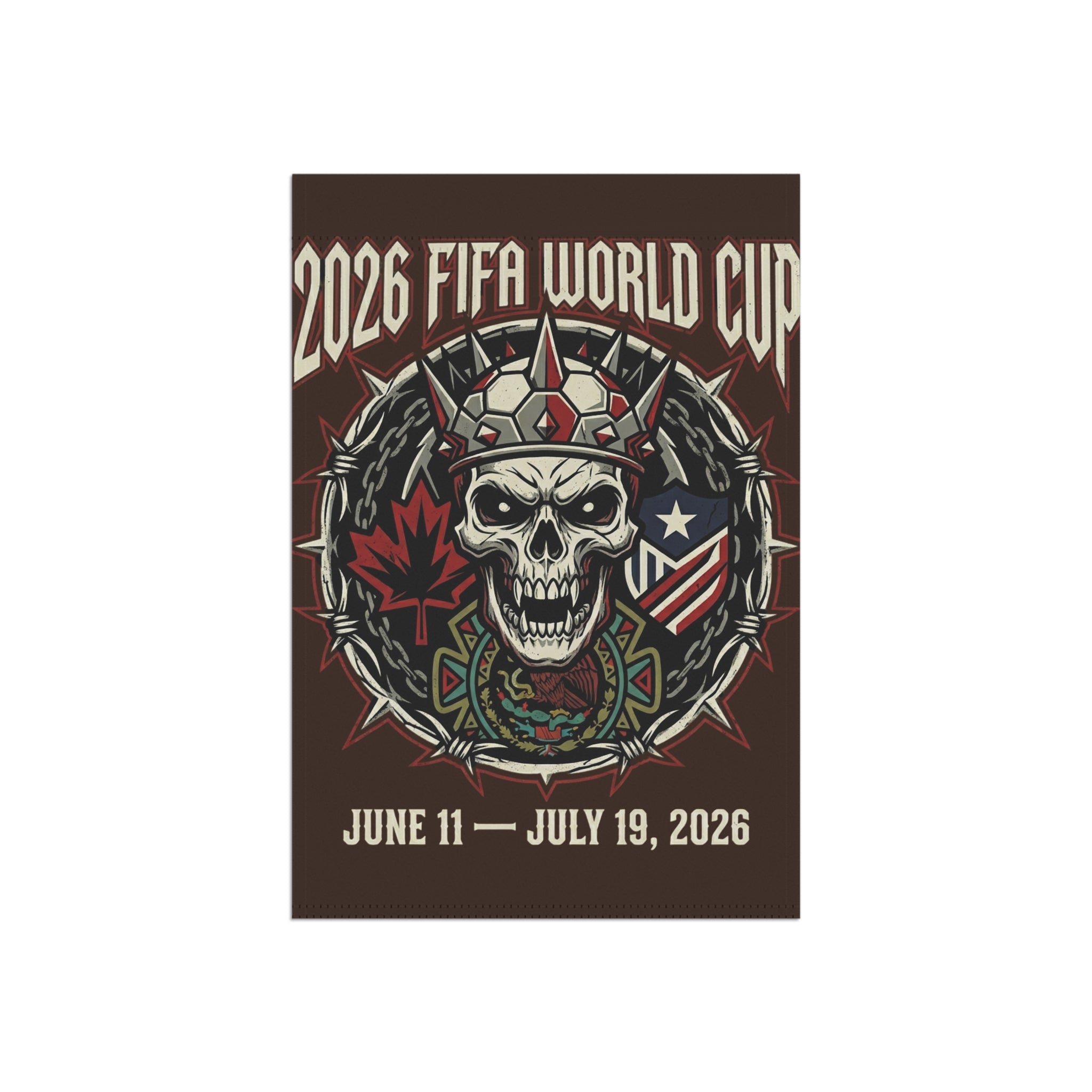 Garden Flag — 2026 FIFA World Cup Skull Crown Garden Banner (June 11–July 19, 2026)