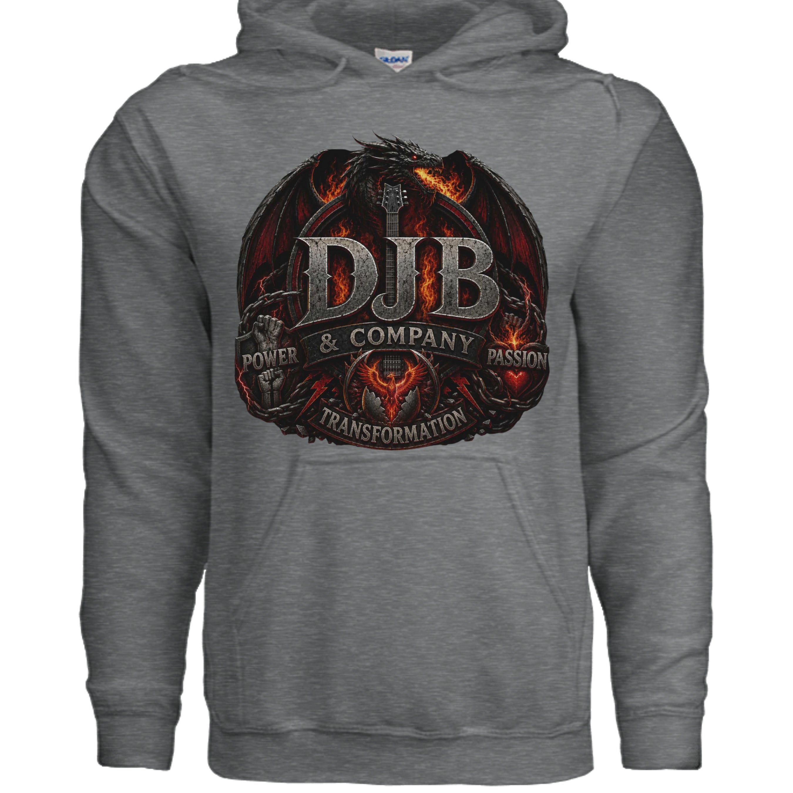 Fan Charcoal Heather - G185 - FRONT